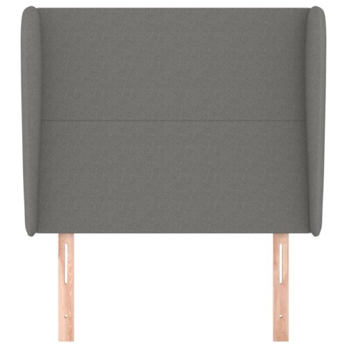 Headboard with Ears Dark Grey 103cm Fabric - Image 3
