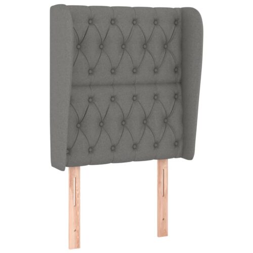 Headboard with Ears Dark Grey 83cm Fabric - Image 2