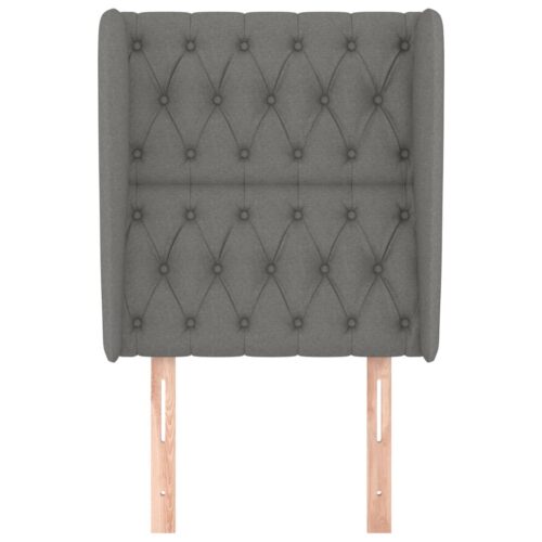 Headboard with Ears Dark Grey 83cm Fabric - Image 3