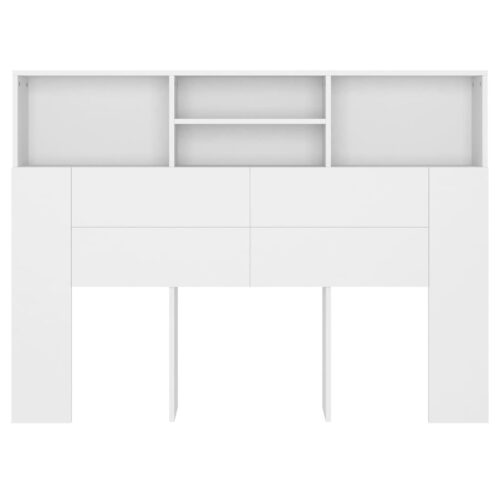 Headboard Cabinet White 140cm - Image 5