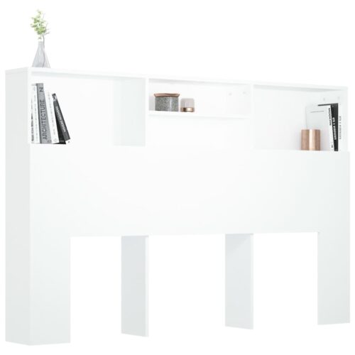 Headboard Cabinet White 160cm - Image 4