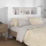 Headboard Cabinet White 140cm