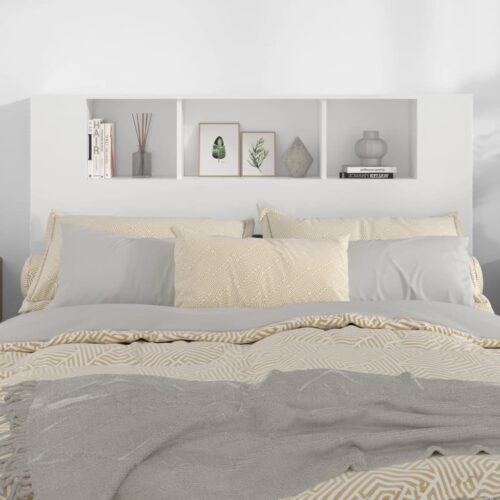 Headboard Cabinet White 140cm - Image 5