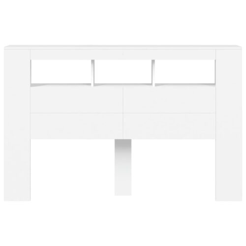 LED Lights Headboard White 160cm Queen Size Wooden Bed Frame Head Bedhead - Image 6