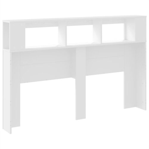 LED Lights Headboard White 160cm Queen Size Wooden Bed Frame Head Bedhead - Image 8