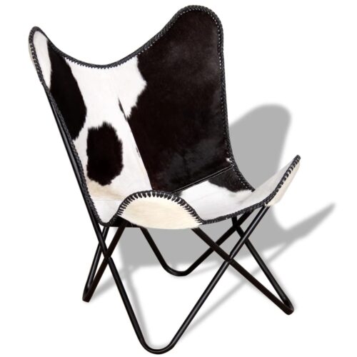Butterfly Chair Black White Real Cowhide Leather - Image 2