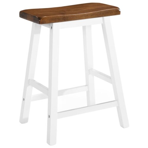 Bar Stools 2pcs Solid Wood - Image 2
