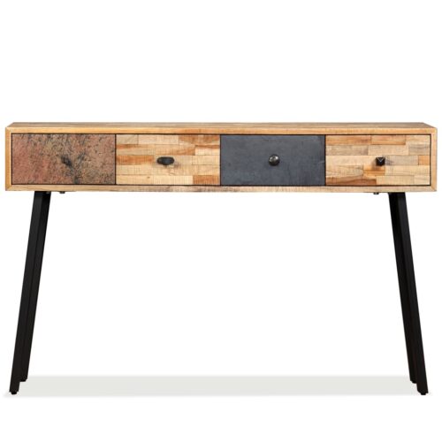 Console Table 120x30x76cm Solid Reclaimed Teak - Image 3