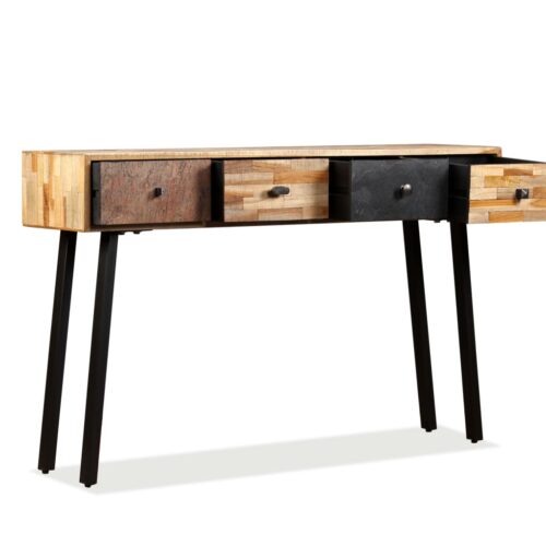 Console Table 120x30x76cm Solid Reclaimed Teak - Image 5