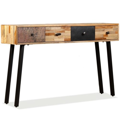 Console Table 120x30x76cm Solid Reclaimed Teak - Image 11