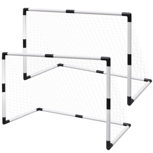 Mini Soccer Goals Post Net Set 2pcs for Kids 91.5 x 48 x 61cm