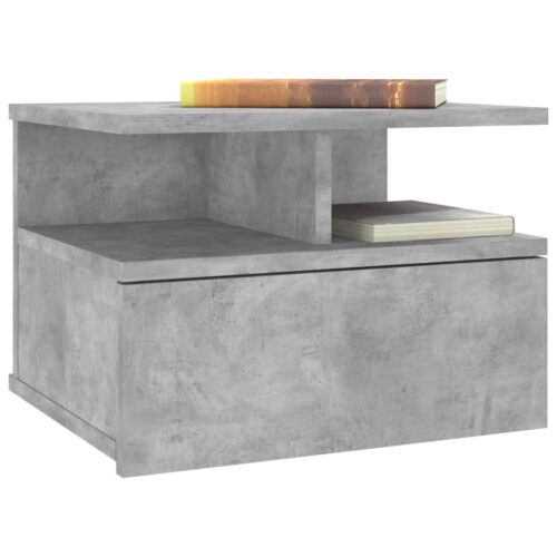 Floating Nightstands 2pcs Concrete Grey 40x31x27cm Engineered Wood