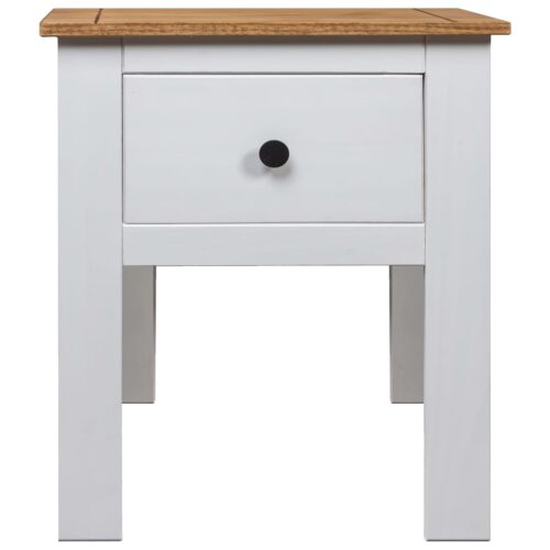 Bedside Cabinet White 46x40x57cm Pine Panama Range - Image 3