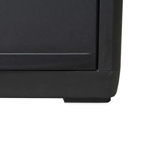 Garden Storage Cabinet with 2 Shelves Black - Image 8