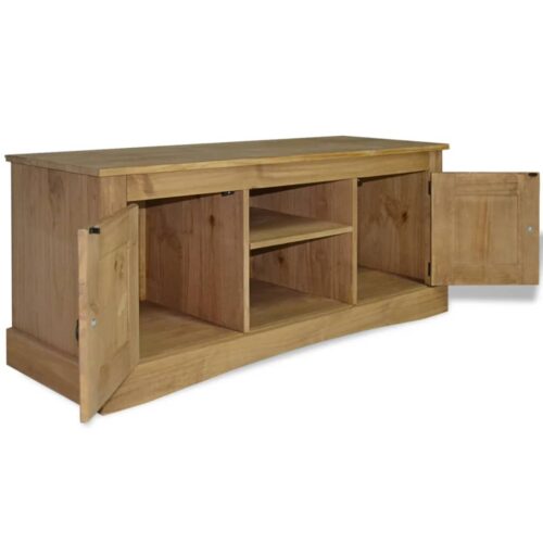 TV Cabinet Mexican Pine Corona Range 120x40x52cm - Image 3