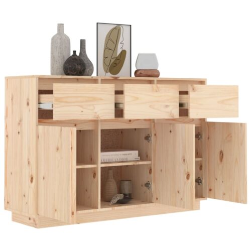 Sideboard 110x34x75cm Solid Wood Pine - Image 7