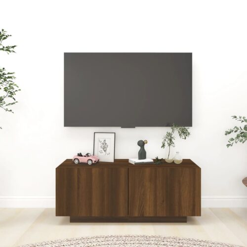 TV Cabinet Brown Oak 100x35x40cm Engineered Wood