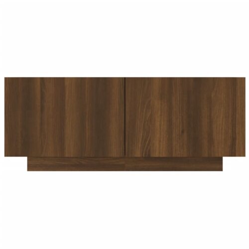 TV Cabinet Brown Oak 100x35x40cm Engineered Wood - Image 4
