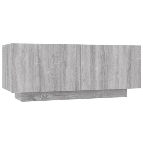 TV Cabinet Grey Sonoma 100x35x40cm Engineered Wood - Image 2