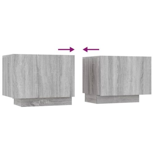 TV Cabinet Grey Sonoma 100x35x40cm Engineered Wood - Image 6