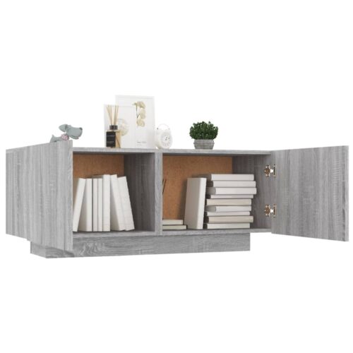 TV Cabinet Grey Sonoma 100x35x40cm Engineered Wood - Image 7