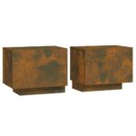 Bedside Cabinet Smoked Oak 100x35x40cm Engineered Wood