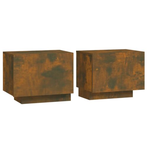 Bedside Cabinet Smoked Oak 100x35x40cm Engineered Wood