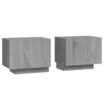 Bedside Cabinet Grey Sonoma 100x35x40cm Engineered Wood