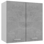 Hanging Cabinet Concrete Grey 60x31x60cm Engineered Wood