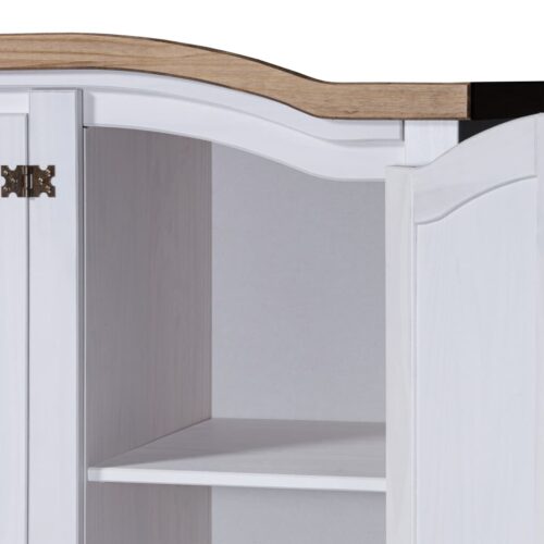 Wardrobe Mexican Pine Corona Range 3 Doors White - Image 4