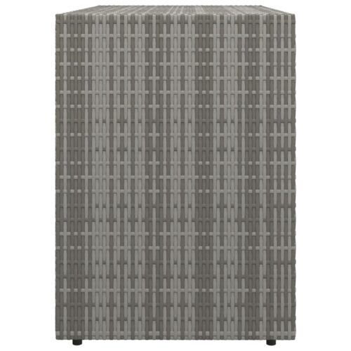 Garden Storage Cabinet Grey 100x55.5x80cm Poly Rattan - Image 5