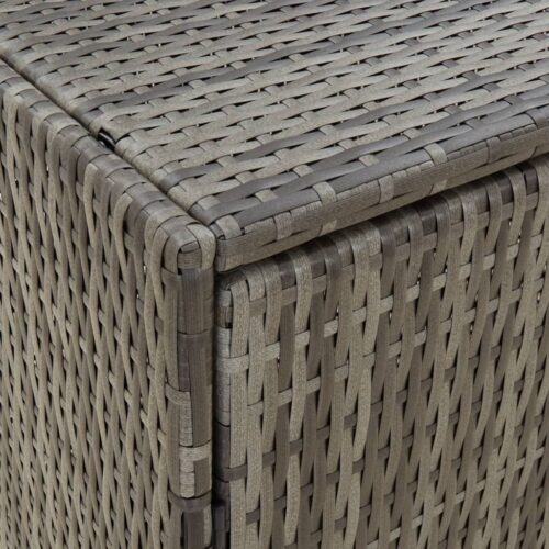 Garden Storage Cabinet Grey 100x55.5x80cm Poly Rattan - Image 7