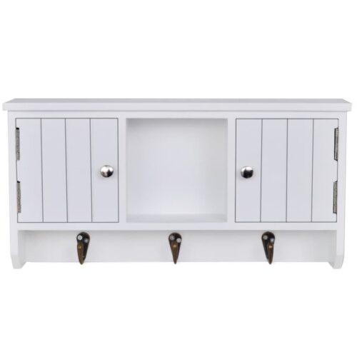 Wall Cabinet for Keys Jewellery with Doors Hooks - Image 3
