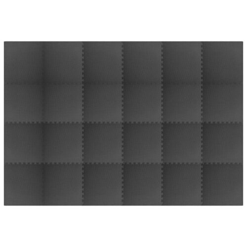 Floor Mats 24pcs 8.64m EVA Foam Black - Image 3