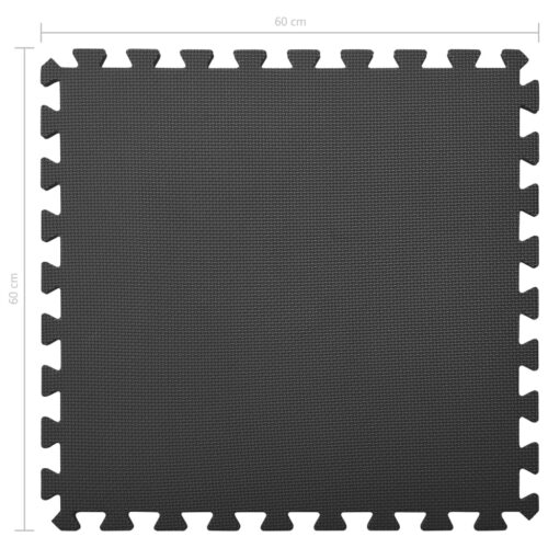 Floor Mats 24pcs 8.64m EVA Foam Black - Image 6