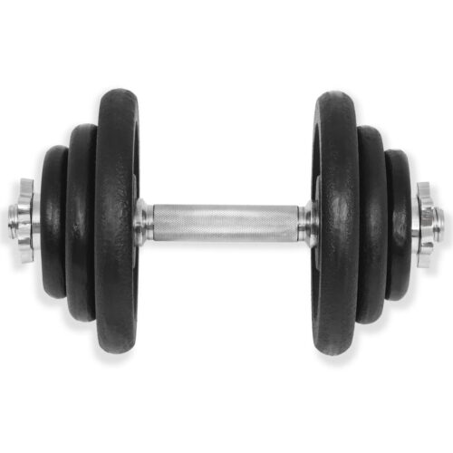 18-Piece Dumbbell Set 40 kg Cast Iron Weight Training Bench Press Home Gym Fitness Exercise - Image 4
