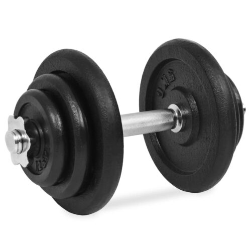 18-Piece Dumbbell Set 40 kg Cast Iron Weight Training Bench Press Home Gym Fitness Exercise - Image 5