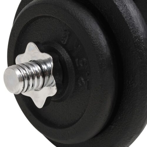 18-Piece Dumbbell Set 40 kg Cast Iron Weight Training Bench Press Home Gym Fitness Exercise - Image 6
