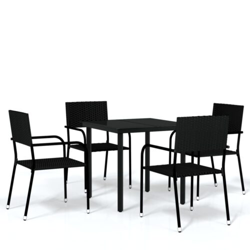 5-Piece Garden Dining Set Outdoor Patio Bistro Lounge Chairs Table Furniture