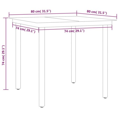 3-Piece Garden Dining Set Anthracite - Image 8