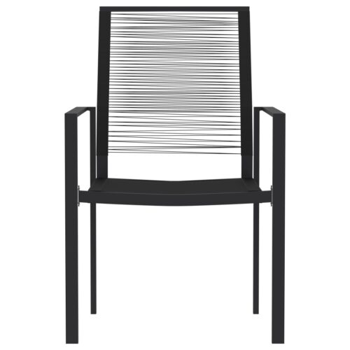 5-Piece Garden Dining Set Black - Image 4
