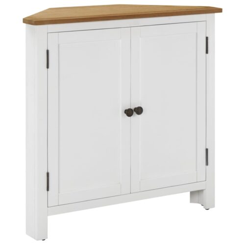 Corner Cabinet 80x33.5x78cm Solid Oak Wood