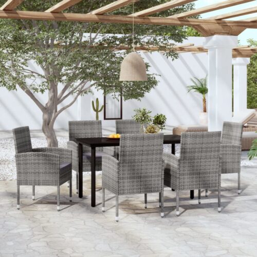 7-Piece Garden Dining Set Anthracite Outdoor Patio Lounge Furniture - Image 9