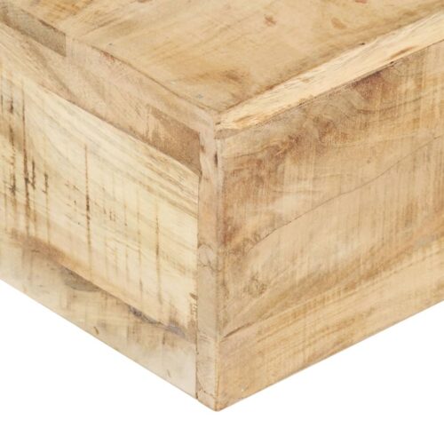 Coffee Table 80x80x28cm Solid Mango Wood - Image 3