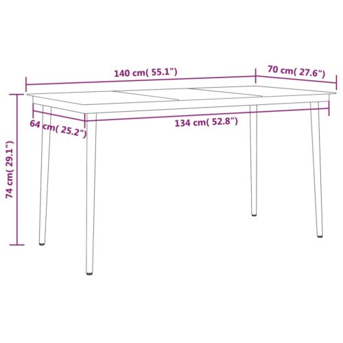 5-Piece Garden Dining Set Anthracite - Image 8