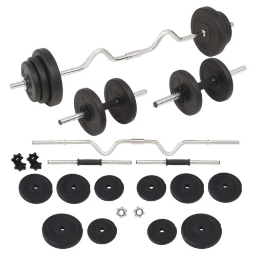 Barbell Dumbbell Set 30 kg Weight Training Bench Press Home Gym Fitness Exercise