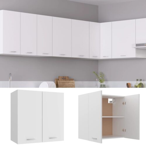 Hanging Cabinet White 60x31x60cm Engineered Wood - Image 2