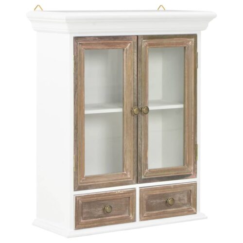 Wall Cabinet White 49x22x59cm Engineered Wood