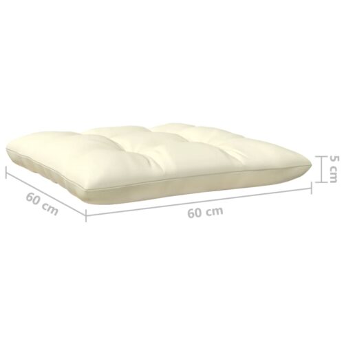 4-Seater Garden Sofa with Cream Cushions Solid Pinewood - Image 7