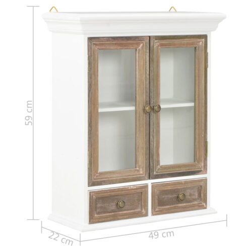 Wall Cabinet White 49x22x59cm Engineered Wood - Image 8